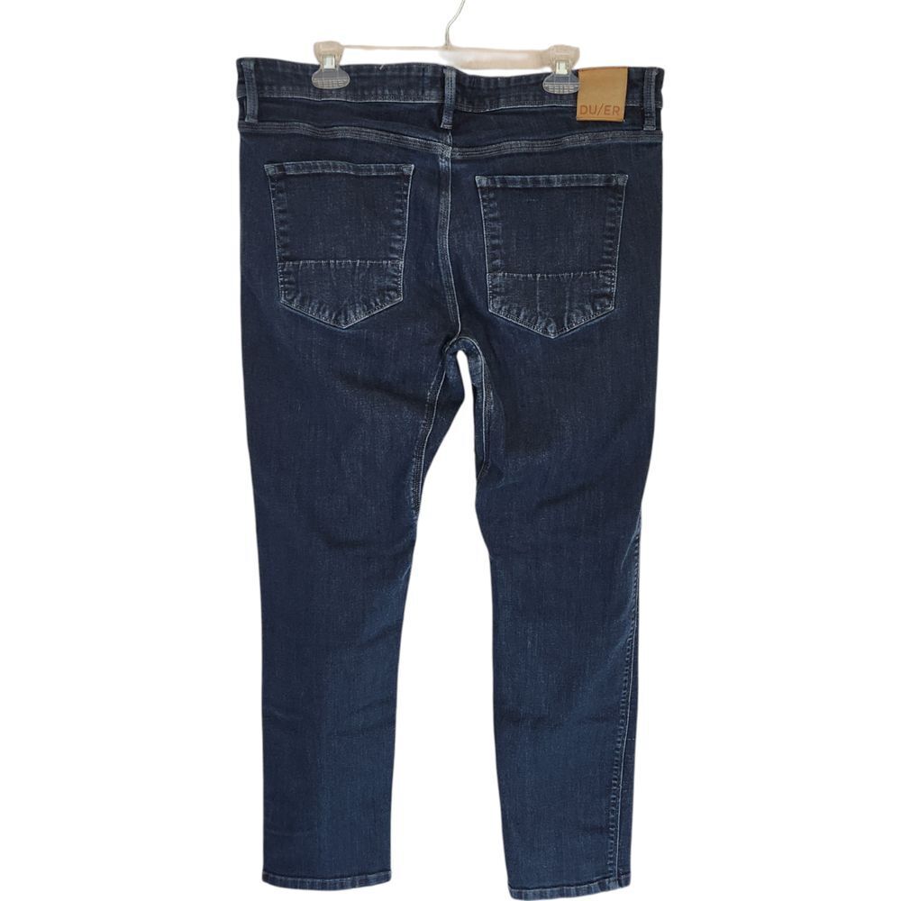 DU/ER Jeans Mens 38x30 L2X Slim Fit Dark Wash Denim Stretch DUER Dark Wash - Picture 5 of 16